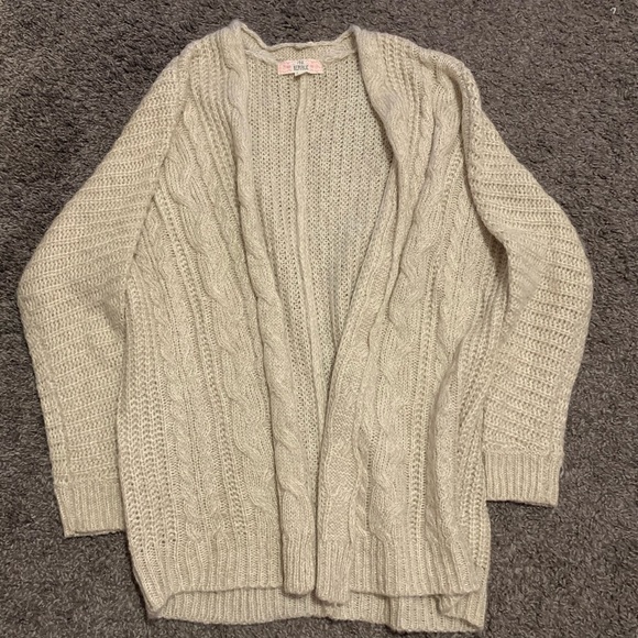 Sweaters - KNITTED CARDIGAN TAN